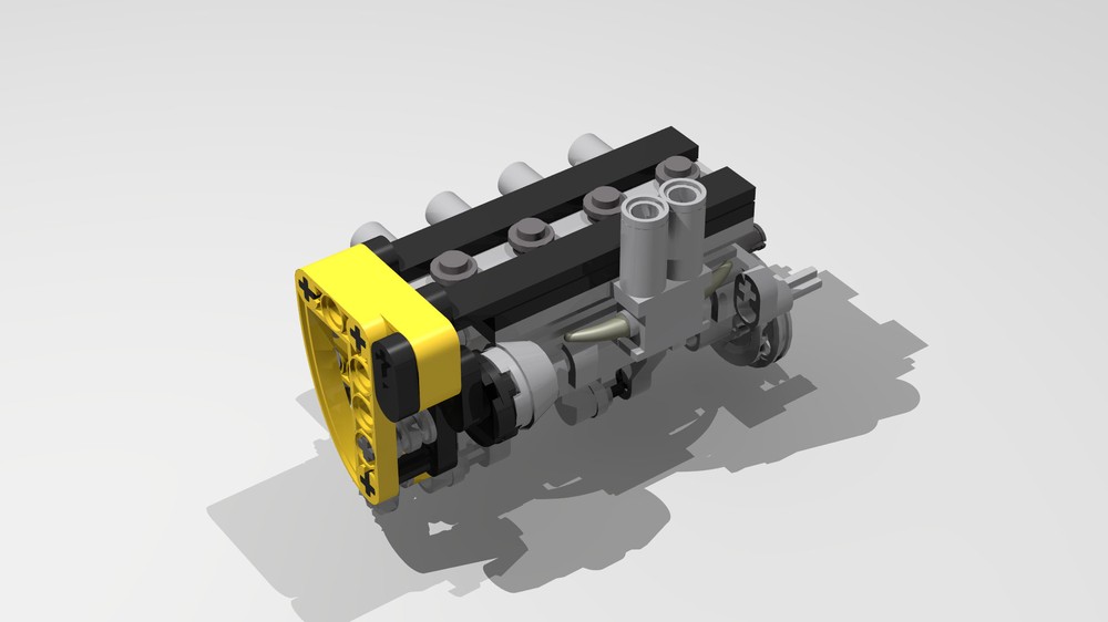 Lego Fiat 124 engine bialbero Lampredi