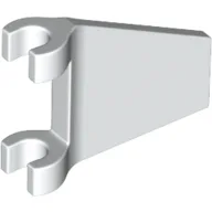Flag 2 x 2 Trapezoid with Flared Area between Clips / White
