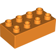 Lego Duplo Brick 2 x 4 / Orange