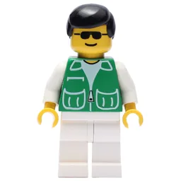 Man, Green Jacket, White Legs, Black Hair
