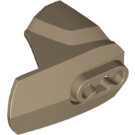 Lego Large Figure Limb Cover, Size 4, Armor with Ball Joint Socket / Dark Tan