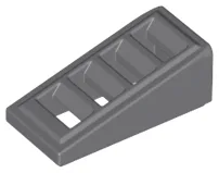 Brick Sloped 18° 2 x 1 x 2/3 with 4 Slots / Grate