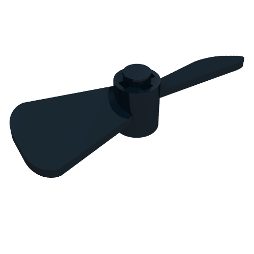 Lego Propeller 2 Blade Twisted / Black