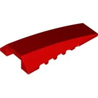 Brick Wedged, Curved 4 x 8 No Top Studs / Red