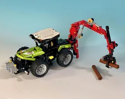 Tractor with crane