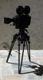 Old-Fashioned Movie Camera