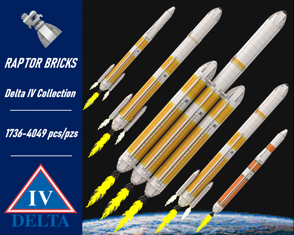 Lego Delta IV Collection (at 1:110 scale)