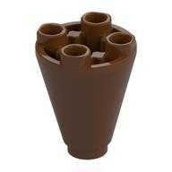 Lego Cone 2 x 2 x 2 Inverted / Reddish Brown