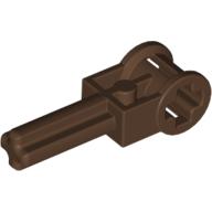 Lego Technic Axle 1.5 with Perpendicular Axle Connector (Technic Pole Reverser Handle) / Brown