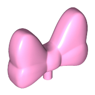 Lego Headwear Accessory Bow Large with Small Pin [Plain] / Bright Pink