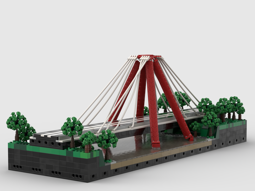 Lego Robert N. Stewart Bridge at 1/200th Scale