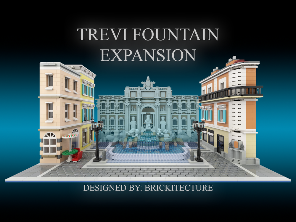 Lego Trevi Fountain Expansion Modular