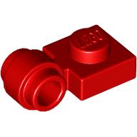 Lego Plate Special 1 x 1 with Clip Light, Bar Hole [Thick Ring] / Red