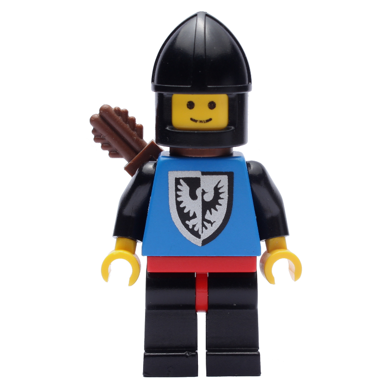 Lego Archer (Black Falcon) - Black Legs, Red Hips, Chin-Guard