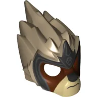 Mask Lion with Face and Lion Crest Print (Lavertus) / Dark Tan