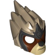 Lego Mask Lion with Face and Lion Crest Print (Lavertus) / Dark Tan