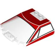Windscreen 6 x 6 x 1 1/3 with Red Cockpit Print / Trans-Clear