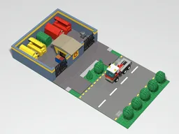 Recycling Center with Truck from 6668