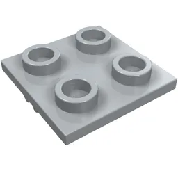 Wheel Holder 2 x 2 Thin with Clips, Plane Single / Light Bluish Gray