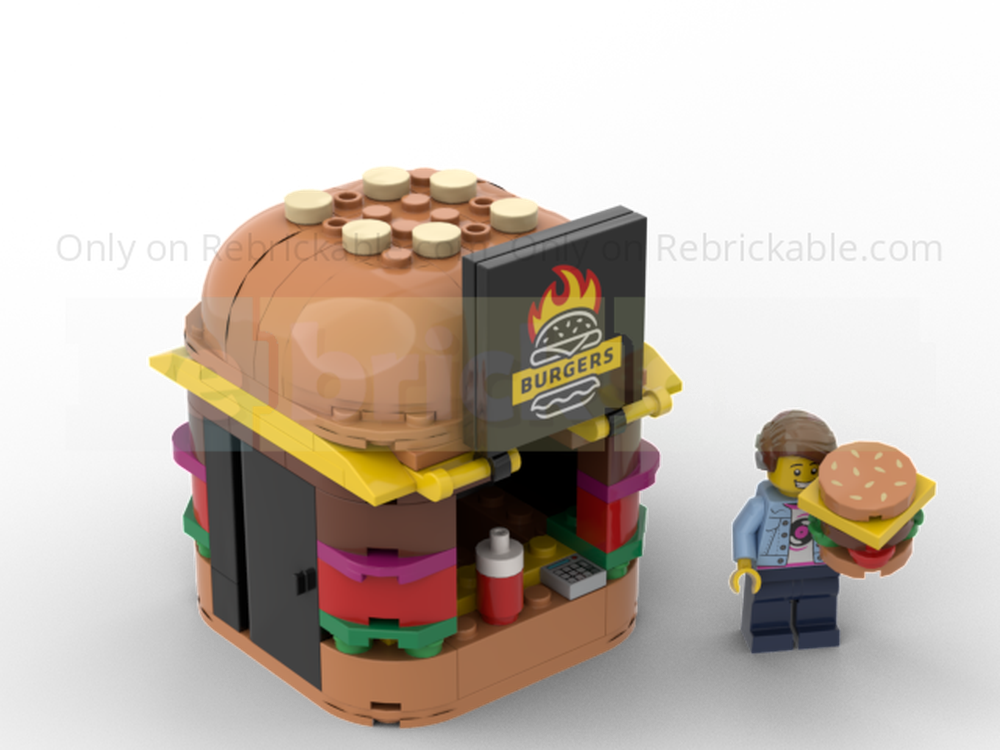 Lego Burger stand for right-hand traffic - MOD 60404