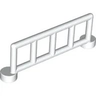 Duplo Fence / Rail 1 x 6 with 5 Rails / White