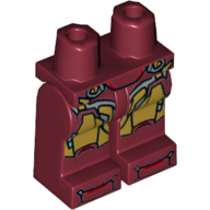 Lego Hips and Dark Red Legs with Gold Armour (Iron Man) / Dark Red