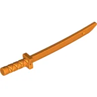 Weapon Sword / Katana / Shamshir with Capped Pommel [Square Guard] / Orange