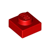 Plate 1 x 1 / Red