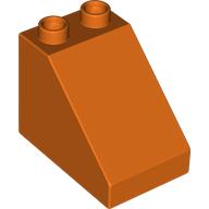 Lego Duplo Brick 3 x 2 x 2 Slope / Reddish Orange