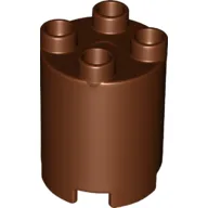 Duplo Brick Round 2 x 2 x 2 / Reddish Brown
