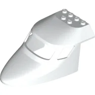 Aircraft Fuselage Curved Forward 6 x 10 Top / White