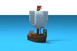 small medieval fishing boat