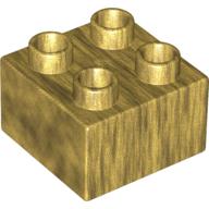Lego Duplo Brick 2 x 2 / Pearl Gold