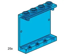 1 x 3 x 4 Wall Element Transparent Blue (Train Window)