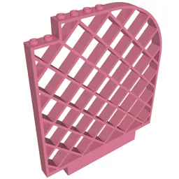 Belville, Wall, Lattice 12 x 1 x 12 Curved / Medium Dark Pink