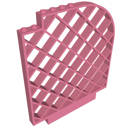 Lego Belville, Wall, Lattice 12 x 1 x 12 Curved / Medium Dark Pink