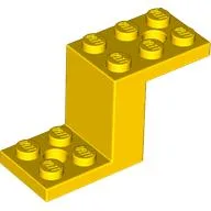 Bracket 5 x 2 x 2 1/3 with Holes, Inside Stud Holder / Yellow