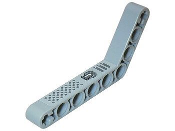 Lego Technic, Liftarm, Modified Bent Thick 1 x 9 (6 - 4) with Dots and Vents Pattern (Sticker) - Set 8222