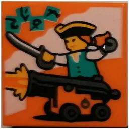 Tile 2 x 2 with Canon Salute Print (43114-1) / Orange