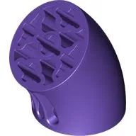 Brick Round 3 x 3 D. Tube with 45° Elbow and Axle Holes (Crossholes) at Each End / Dark Purple