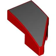 Brick Wedged, Curved 2 x 1 with Stud Notch Left with Dark Bluish Grey Surface Print