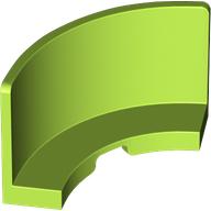 Lego Panel 3 x 3 x 2 Quarter Round / Lime