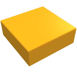 Tile 1 x 1 with Groove / Medium Orange