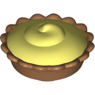 Lego Food Pie with Light Yellow Cream Filling Pattern / Medium Nougat