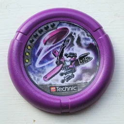 Large Figure Throwing Disk, Electro / Energy, 3 Pips, Electro Throwing Disk Print / Purple