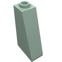 Brick Sloped 75° 2 x 1 x 3 with Hollow Stud / Sand Green