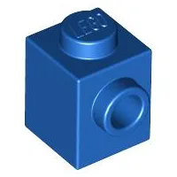 Brick Special 1 x 1 with Stud on 1 Side / Blue