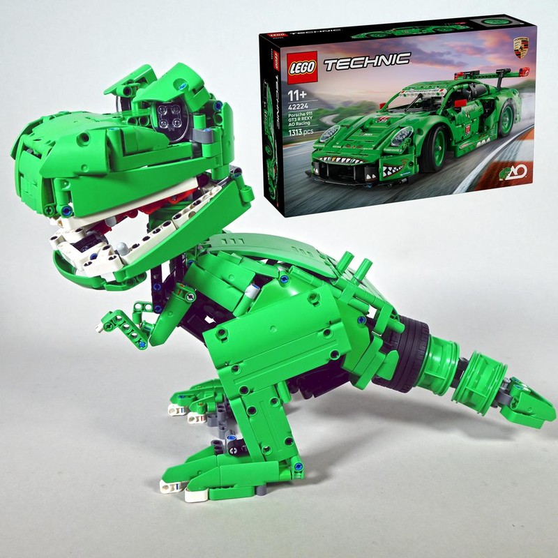 Lego 42224 Rexy the T-Rex (Porsche 911 GT3 R REXY AO Racing Car Alternate Model)