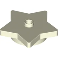 Plate Special 5-Point Star 4 x 4 2/3 with One Stud / Glow in Dark White