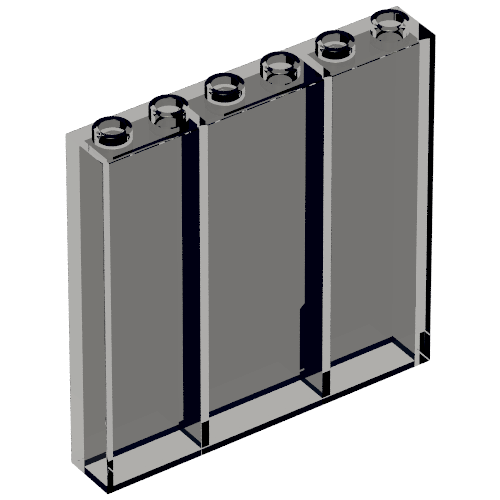 Lego Brick 1 x 6 x 5 / Trans-Brown